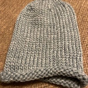 Knit hat, light blue one size
